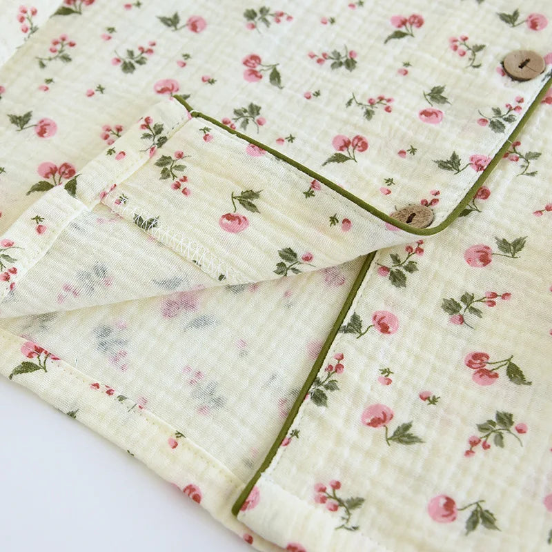 2025 Pajama Set 100% Cotton Crepe