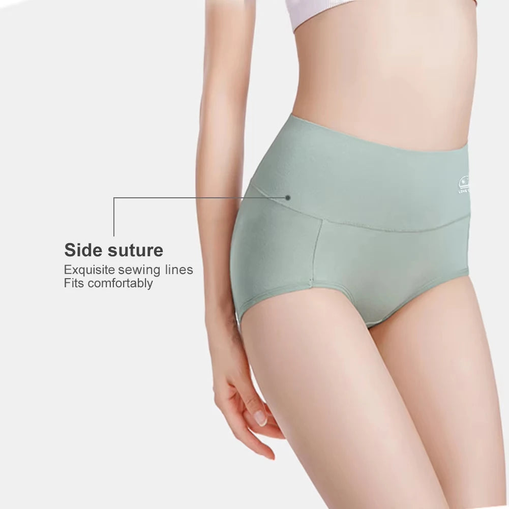 5PCS/Set High Waist Pure Cotton Panties