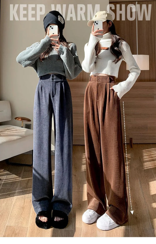 Wide Leg Corduroy Trouser