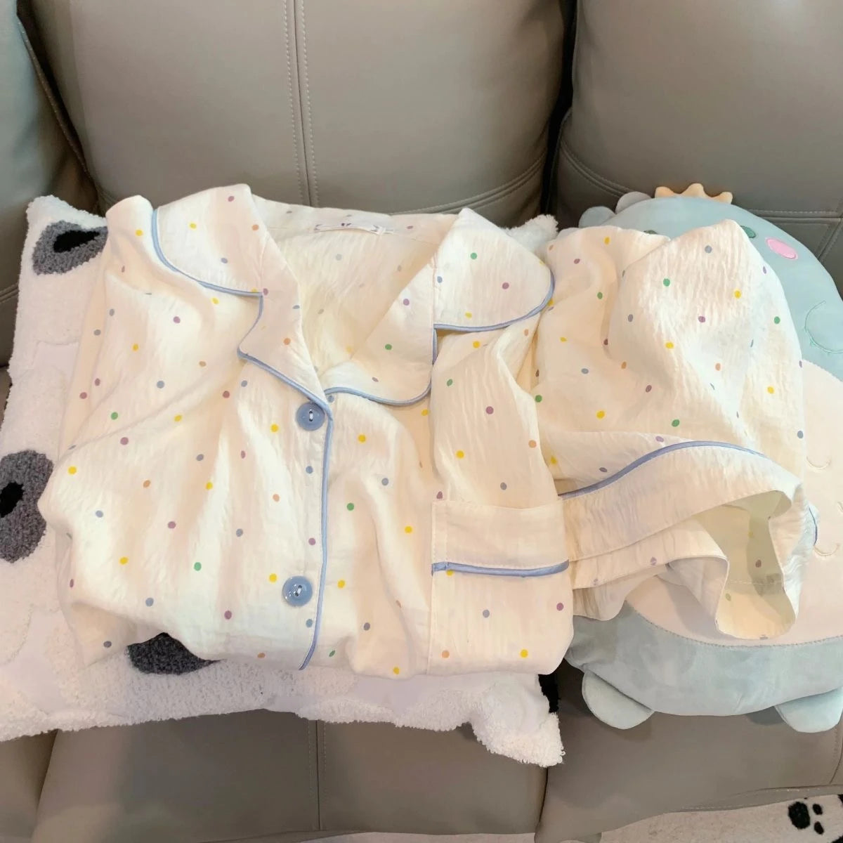 Cotton Pajama Set Top and Shorts