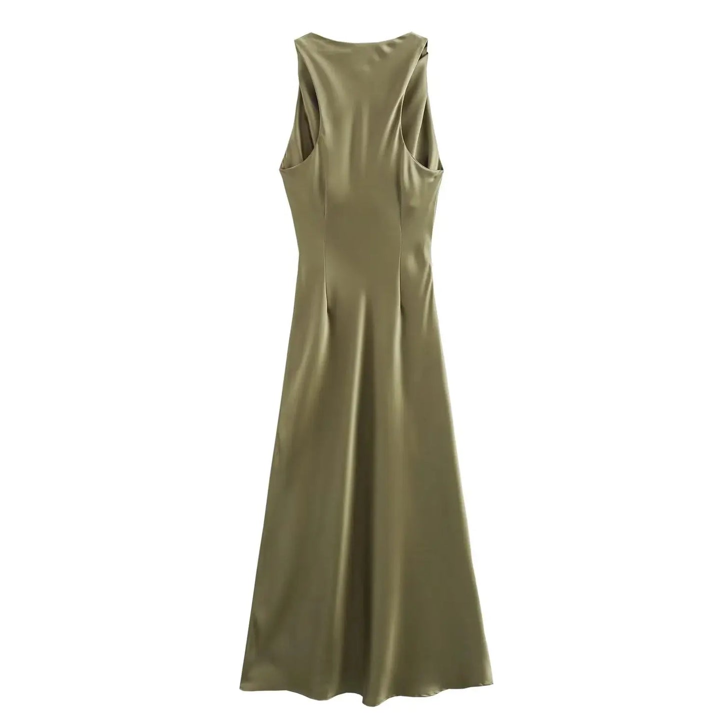 TRAF Satin Long Dress
