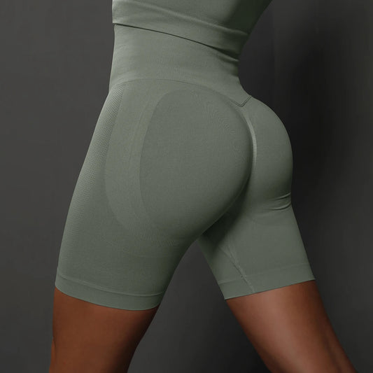 Women’s High Waist Seamless Yoga & Sports Shorts