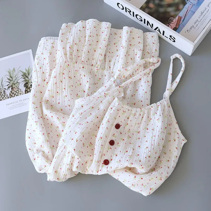 Long Pure Cotton Nightgown