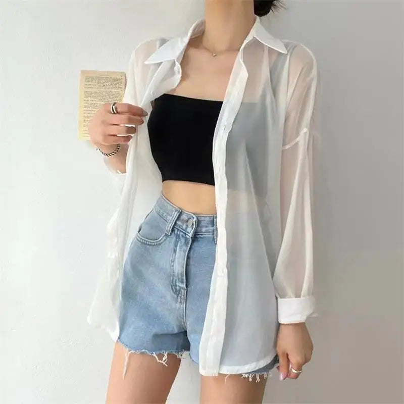 Women’s 7-Color Sheer Sun-Proof Summer Tops