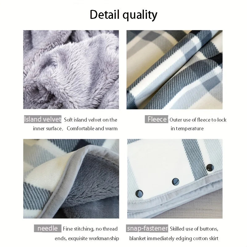 Flannel Blanket Shawl