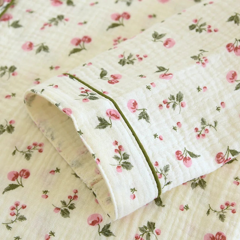 2025 Pajama Set 100% Cotton Crepe