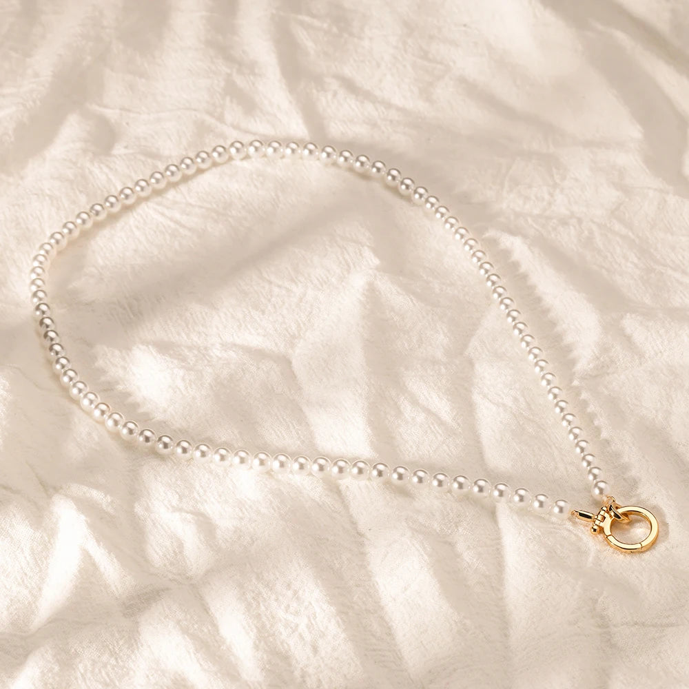 18K Gold Plated Freshwater Pearl Beaded Choker Necklace