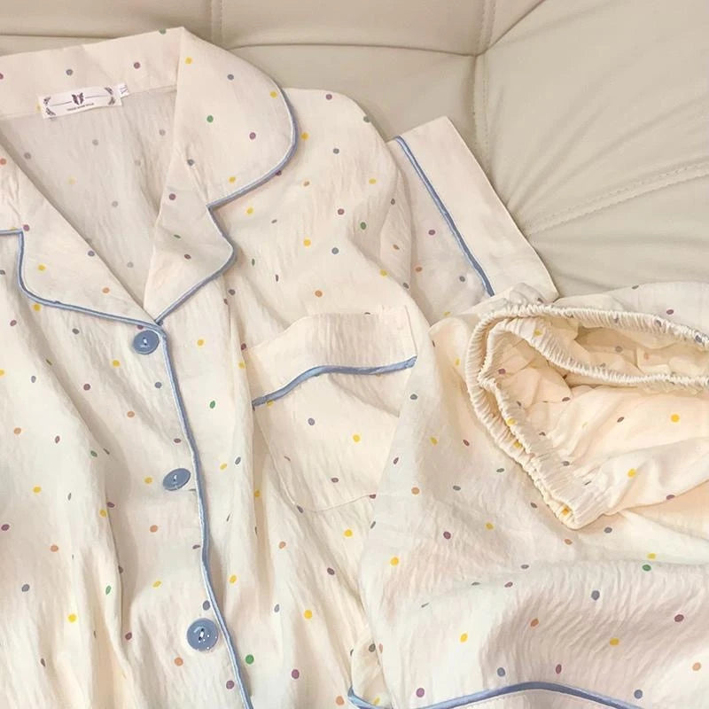 Cotton Pajama Set Top and Shorts