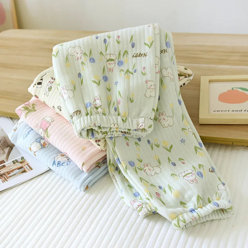 Pure Cotton Air Layer Pajama Pants