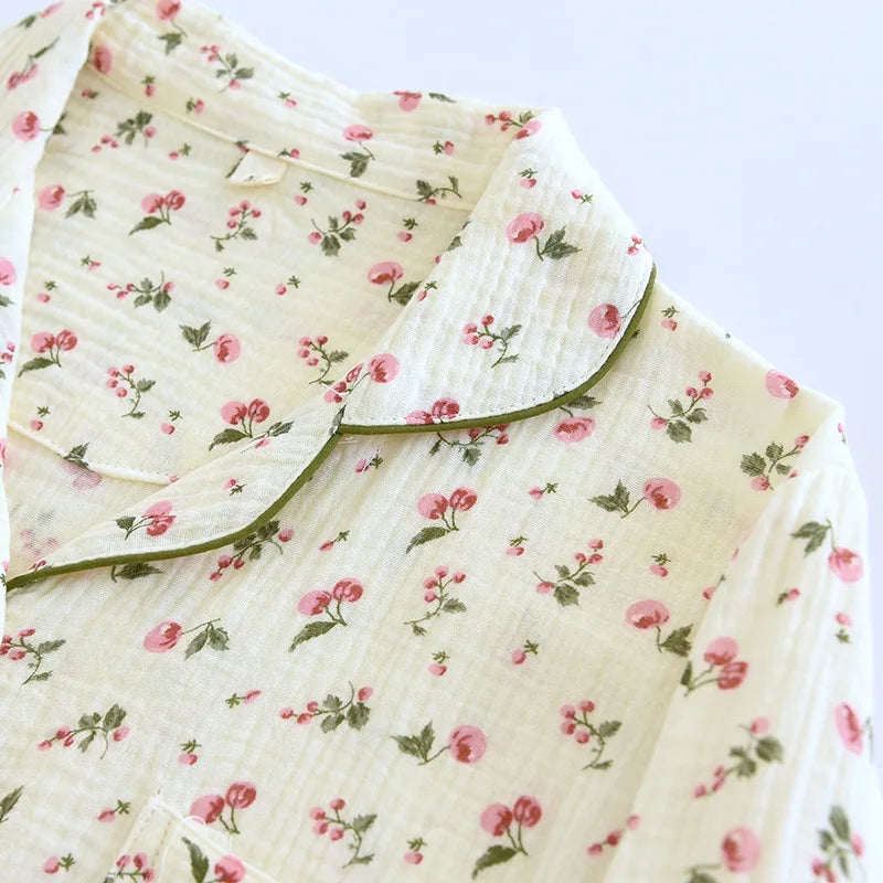 2025 Pajama Set 100% Cotton Crepe