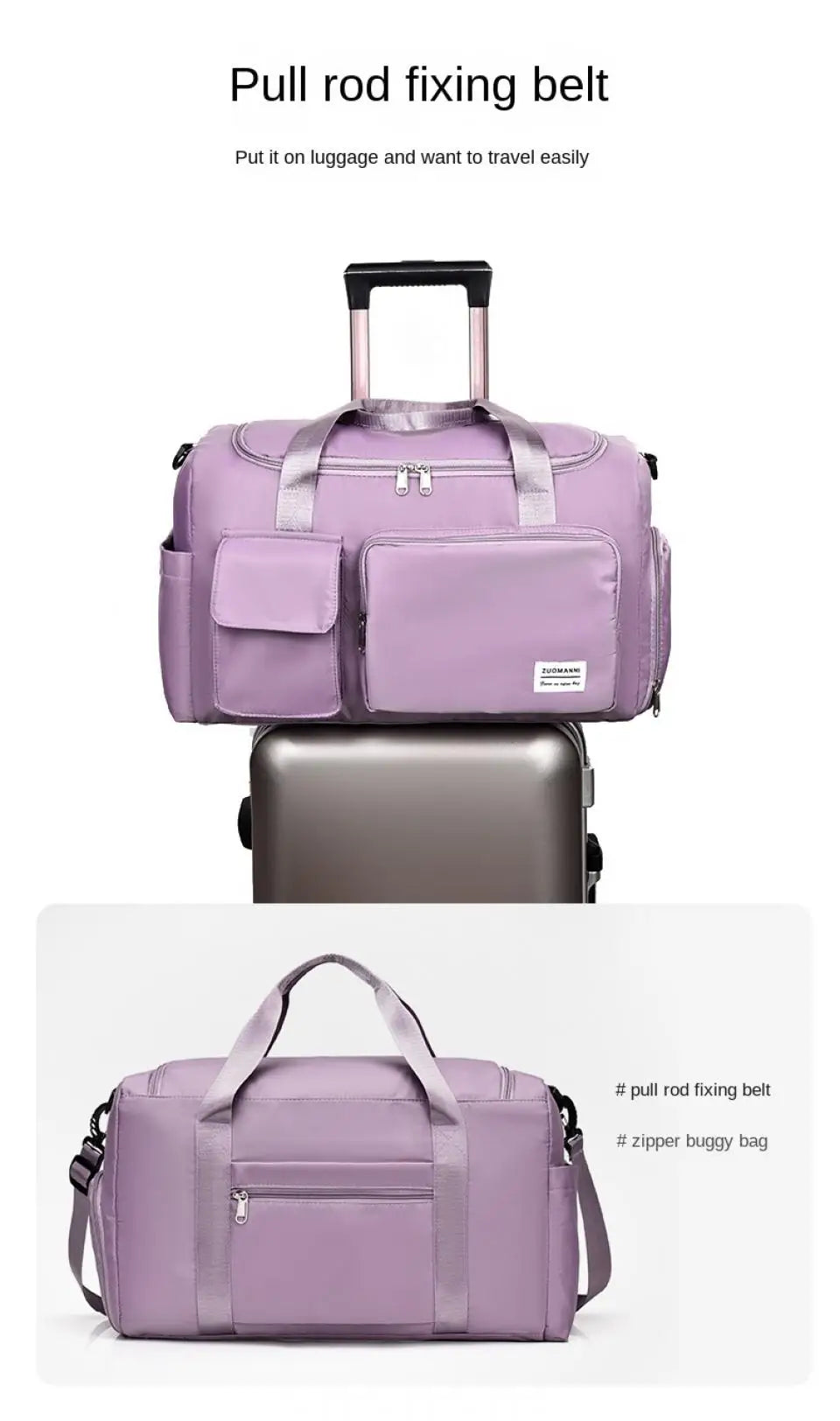 Large Capacity Weekender Overnight Duffle Bag