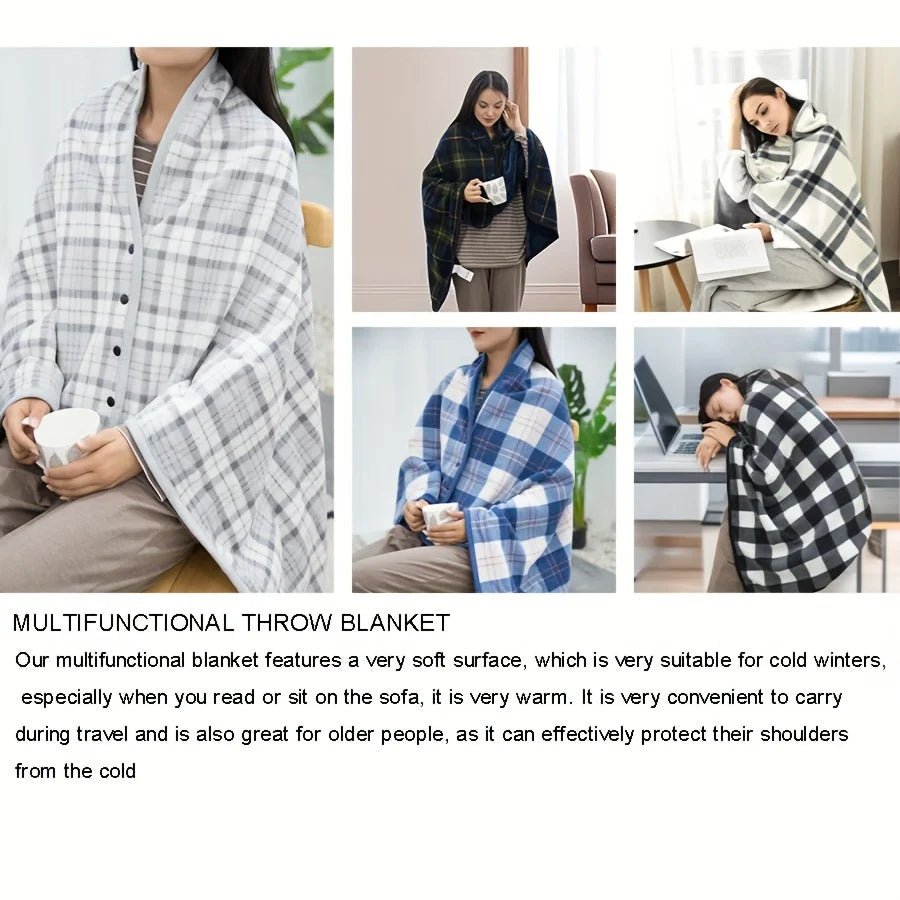 Flannel Blanket Shawl