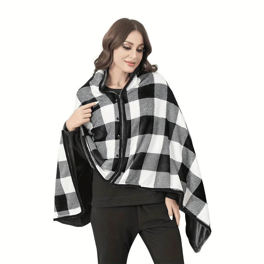 Flannel Blanket Shawl