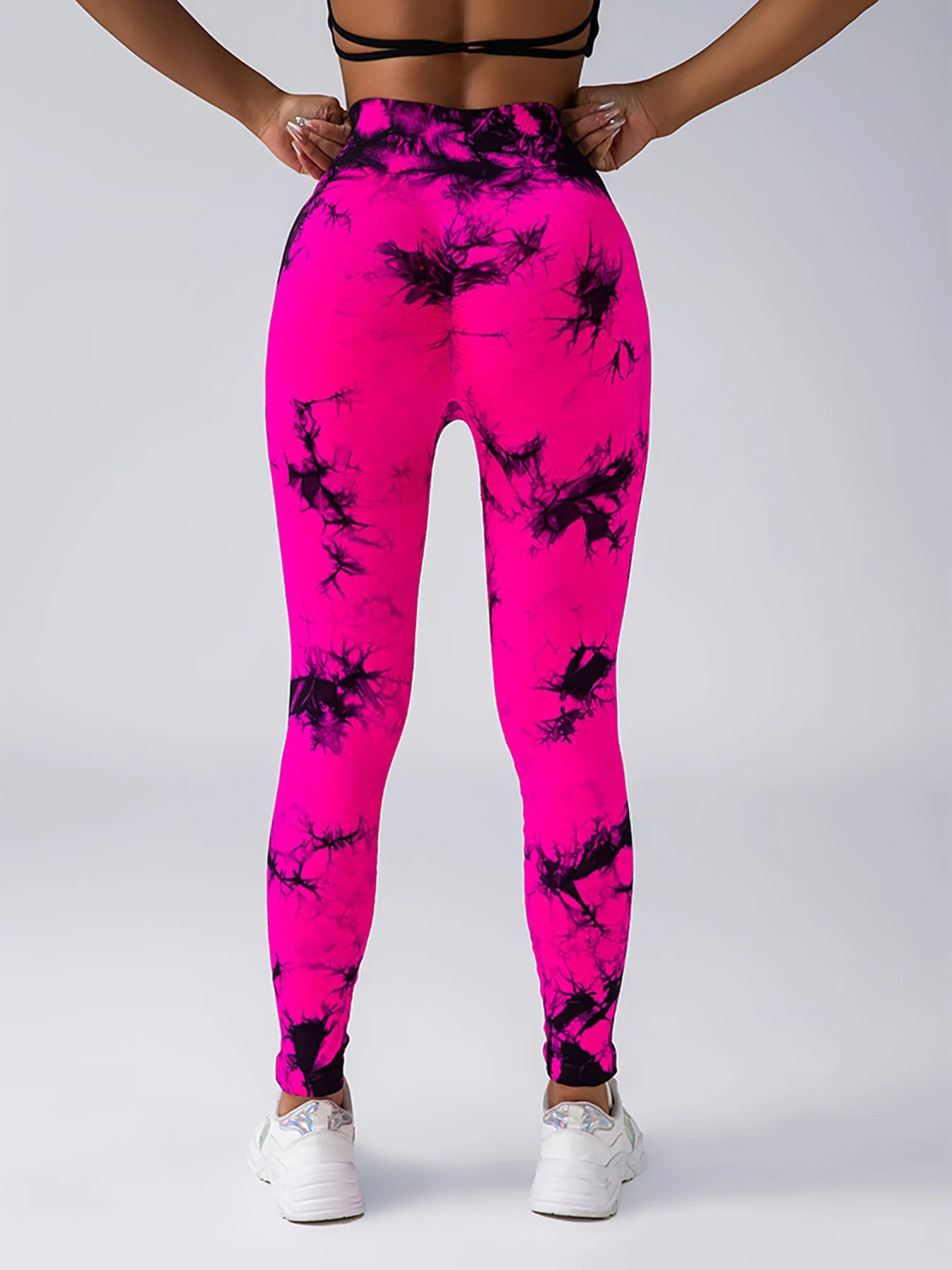 Women's tie dye seamless leggings