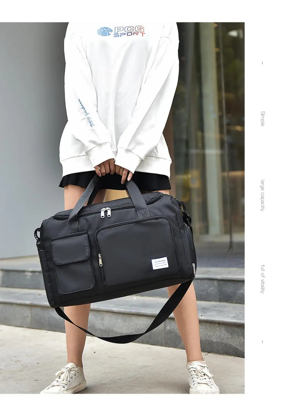 Large Capacity Weekender Overnight Duffle Bag