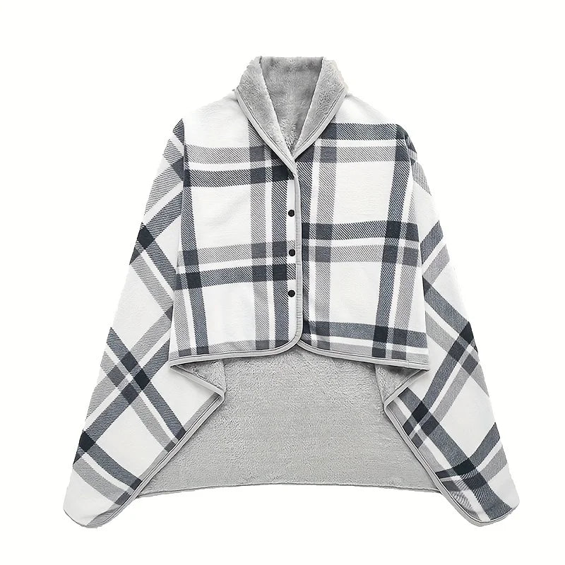Flannel Blanket Shawl