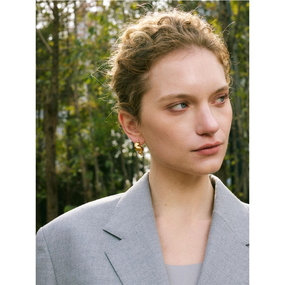 Stainless Steel Conch Stud Earrings