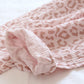 100% cotton crepe leopard print pajamas