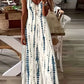 Women's Casual V-neck Tie Dye Maxi Dress