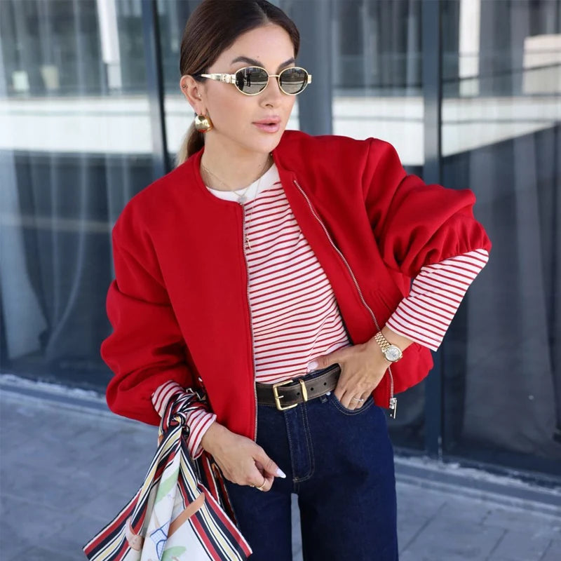 Zipper Bomber Jacket