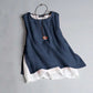 ZANZEA  Double Layer Sleeveless Tops