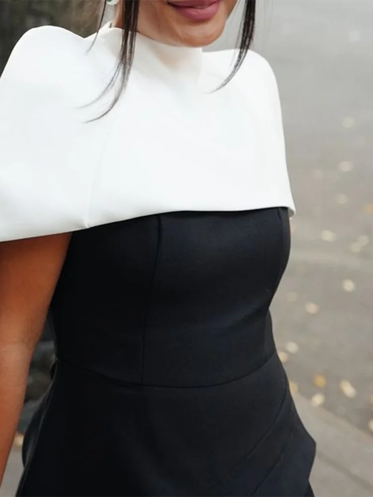 VGH Spliced Shawl Long Dress