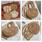 Round Straw Woman's Summer Handbag