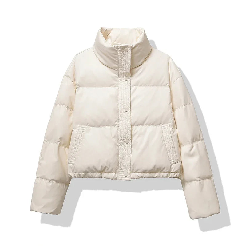 Mock Neck Casual Down Jacket