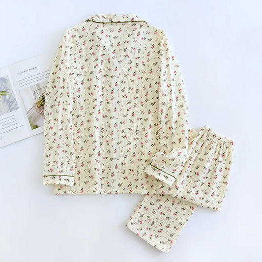 2025 Pajama Set 100% Cotton Crepe