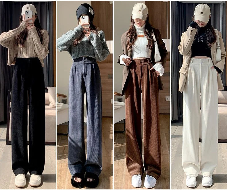 Wide Leg Corduroy Trouser