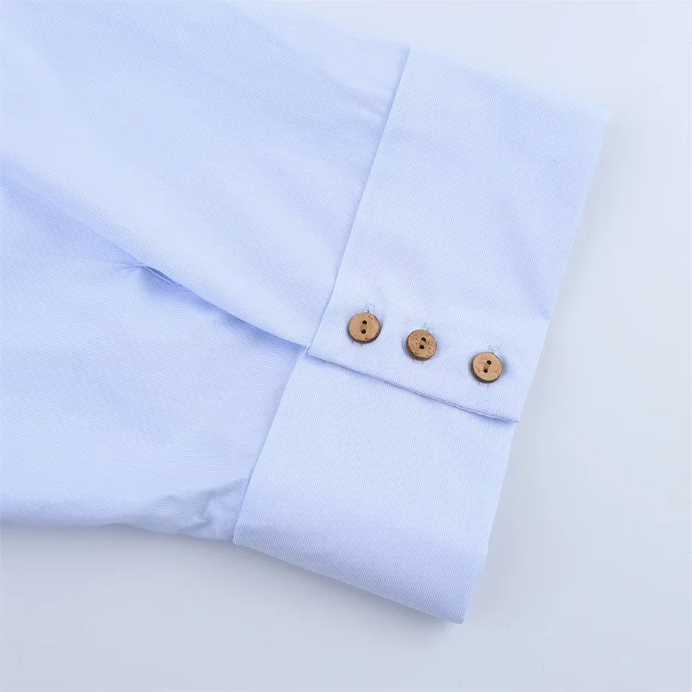 Oversized Button Shirt with Rolled  Up Sleeves