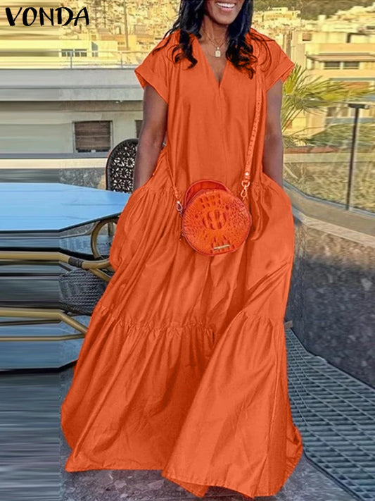 Plus Size VONDA Bohemian Sundress