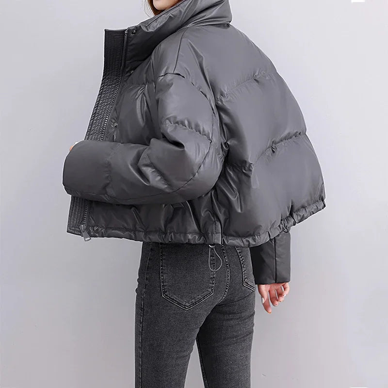 Mock Neck Casual Down Jacket