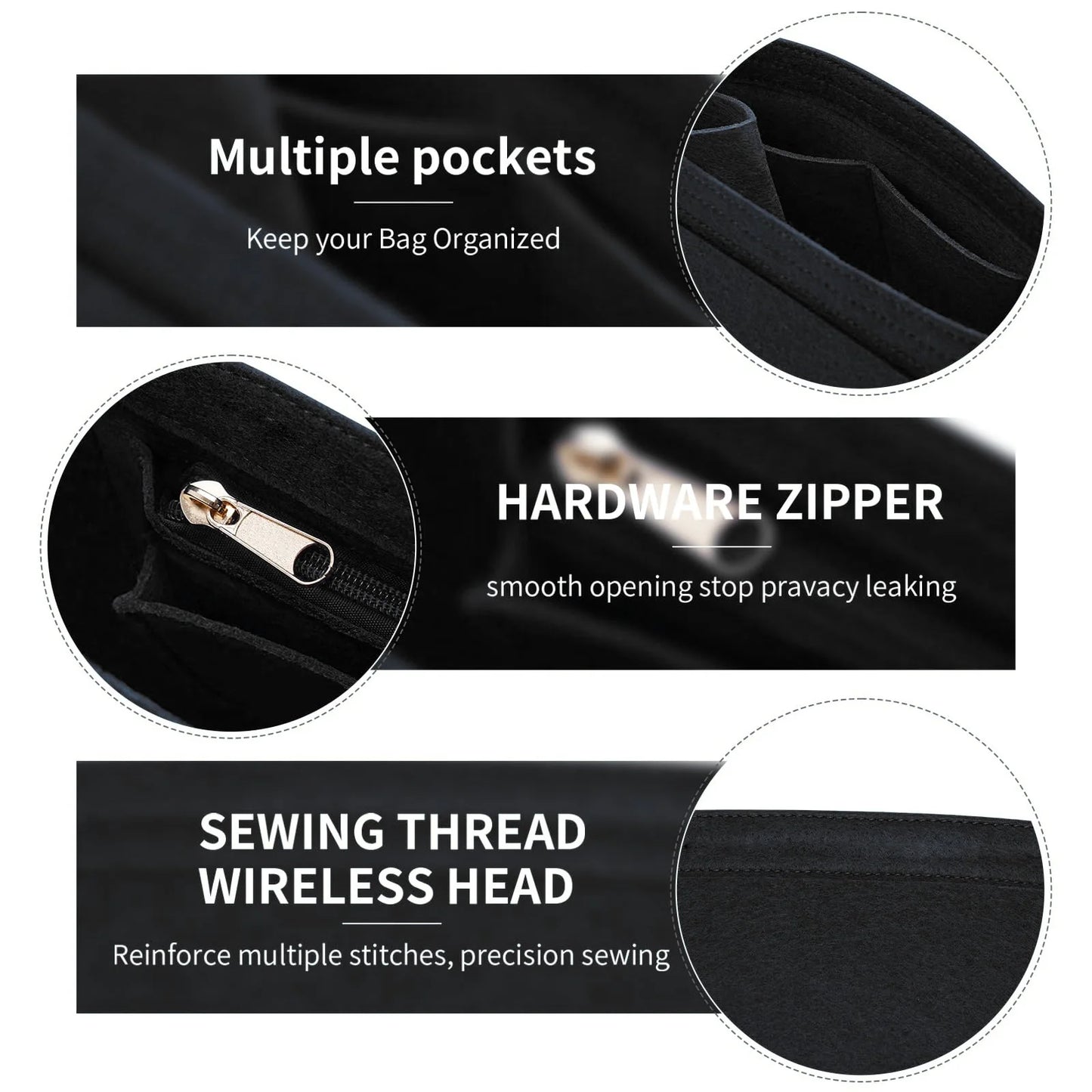 Felt Purse Organizer Insert