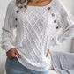 Casual Square Neck Long Sleeve Sweater