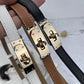 Luxury Adjustable Thin PU Leather Belt with Metal Buckle