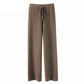 Wool Knitted Wide-leg Trousers