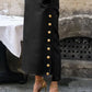 Yeezzi Split-Side Buttoned Dress