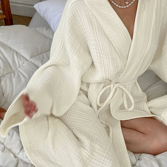 100% Cotton Women's Long Robe