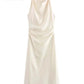 TRAF Satin Long Dress