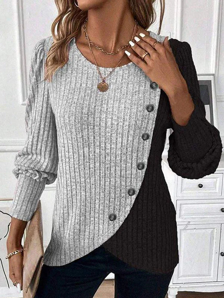 Long Sleeve Pit Striped Sweater