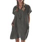 Plus Size Summer Cotton and Linen Dress