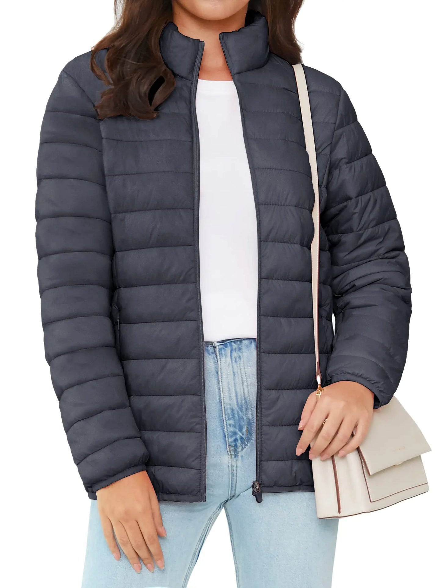 Full Zip Up Puffer Jacket
