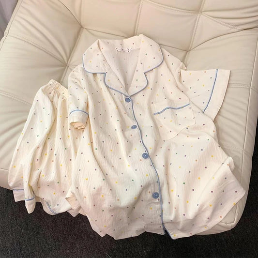Cotton Pajama Set Top and Shorts