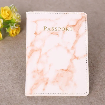 Marble Pattern Travel Passport Cover