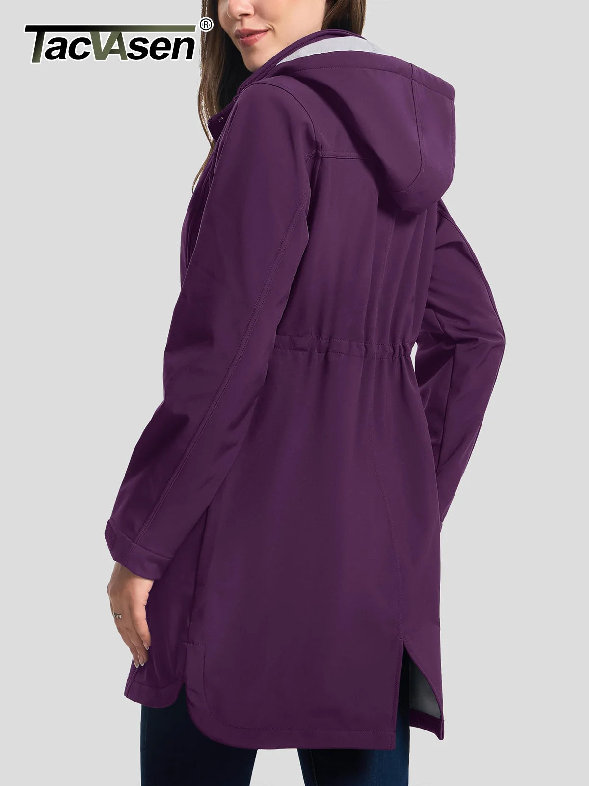 TACVASEN Long Hooded Fleece Lined Jacket