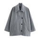Oblique Button Loose Jacket / Coat