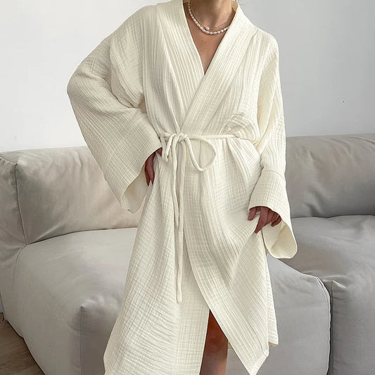 100% Cotton Women's Long Robe