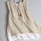 ZANZEA  Double Layer Sleeveless Tops