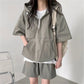 2 Pcs Sport Shorts & Three-quarter Sleeve Top